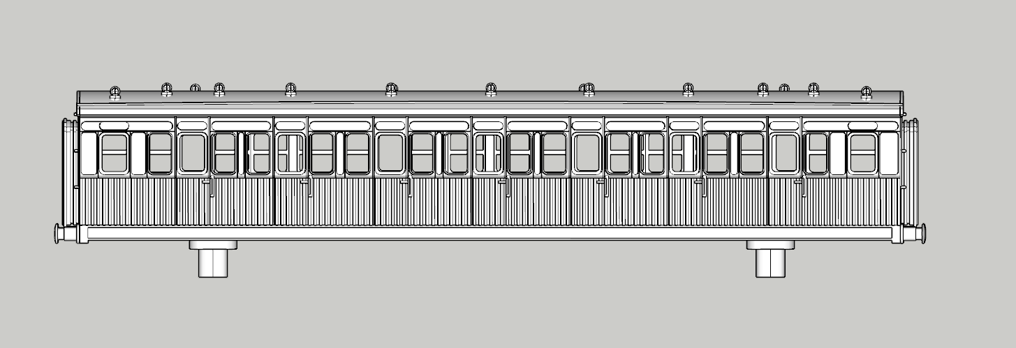 (image for) HR 50ft 7 cmpt Third Corridor Coach - d36